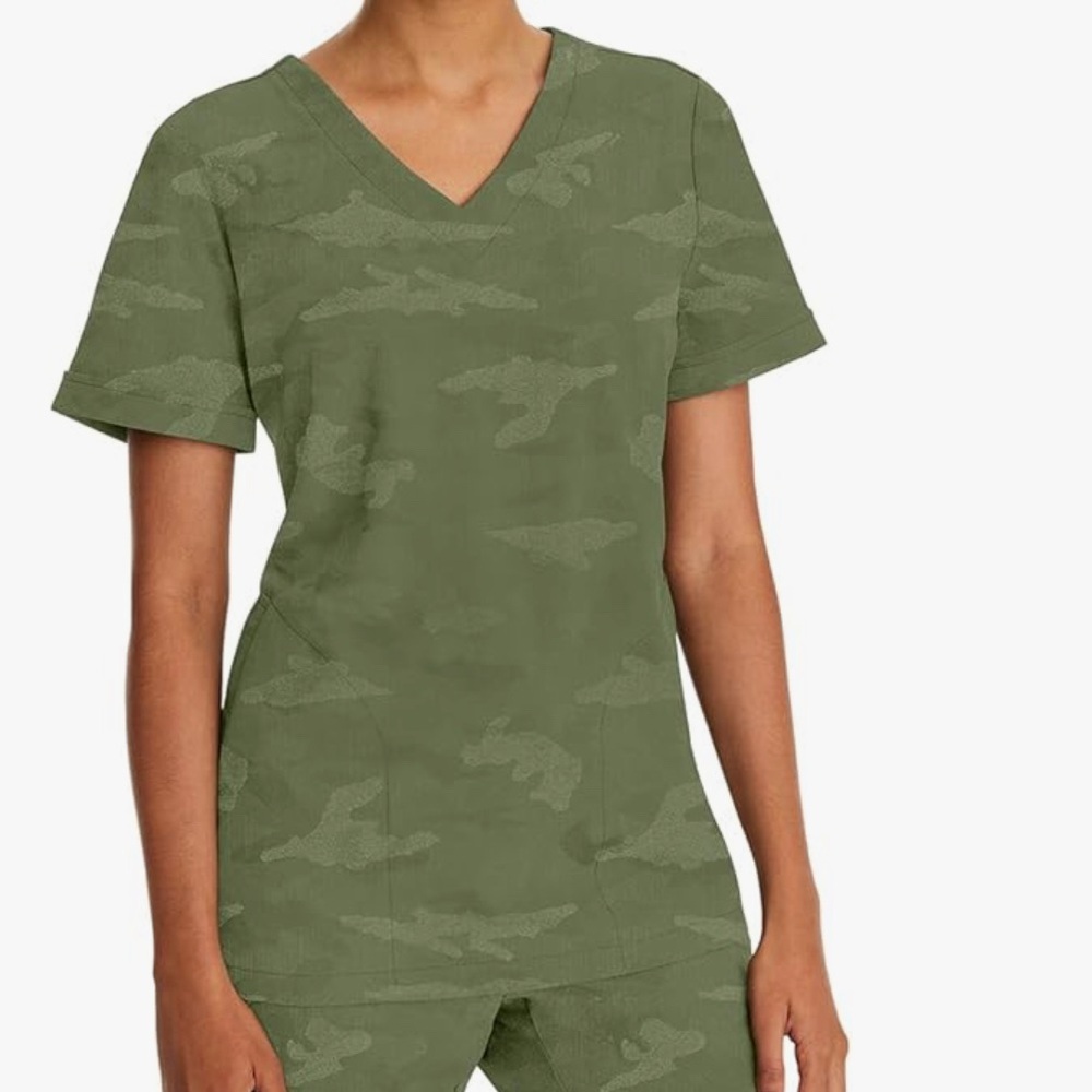 Healing hands scrubs set top S,  bottom M. Olive